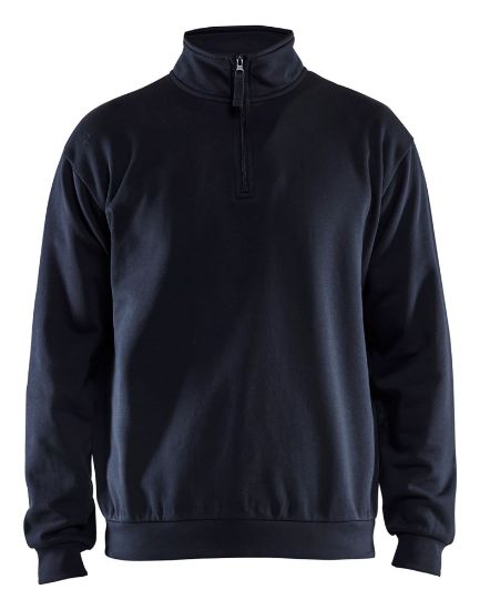 Afbeeldingen van BLÅKLÄDER Sweatshirt met halve rits 3587 donker marineblauw S
