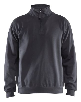 Afbeeldingen van BLÅKLÄDER Sweatshirt met halve rits 3587 medium grijs S