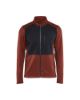 Afbeeldingen van BLÅKLÄDER Sweatshirt met rits 3548 gebrand rood/zwart M