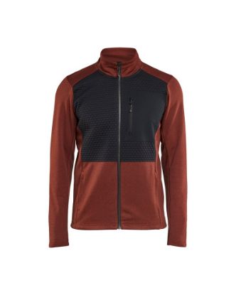 Afbeeldingen van BLÅKLÄDER Sweatshirt met rits 3548 gebrand rood/zwart M