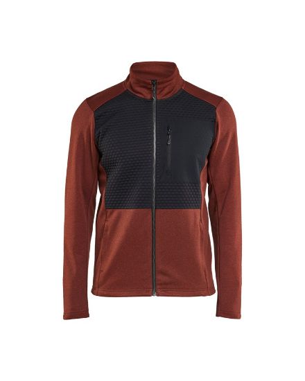 Afbeeldingen van BLÅKLÄDER Sweatshirt met rits 3548 gebrand rood/zwart M