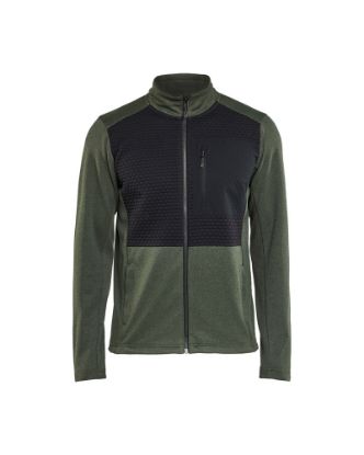 Afbeeldingen van BLÅKLÄDER Sweatshirt met rits 3548 herfstgroen/zwart 2XL