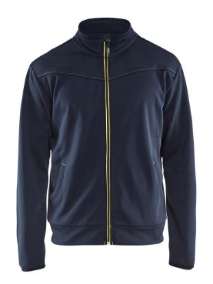 Afbeeldingen van BLÅKLÄDER Sweatshirt service met rits 3362 donkerblauw/geel XS