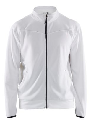 Afbeeldingen van BLÅKLÄDER Sweatshirt service met rits 3362 wit/donkergrijs S