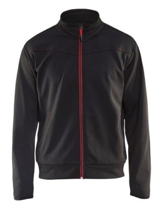 Afbeeldingen van BLÅKLÄDER Sweatshirt service met rits 3362 zwart/rood M