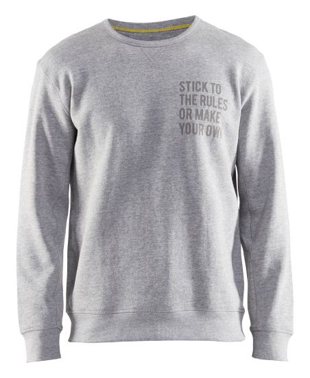 Afbeeldingen van BLÅKLÄDER Sweatshirt 'Stick to the Rules' 9185 grijs mêlee XL