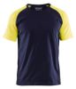 Afbeeldingen van BLÅKLÄDER T-shirt 3515 marineblauw/High Vis geel 6XL