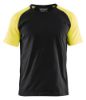 Afbeeldingen van BLÅKLÄDER T-shirt 3515 zwart/High Vis geel 6XL