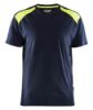 Afbeeldingen van BLÅKLÄDER T-shirt bi-colour 3379 donker marineblauw/High Vis geel S