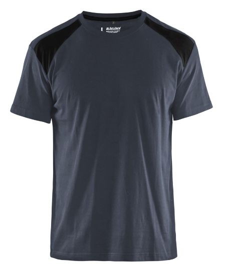 Afbeeldingen van BLÅKLÄDER T-shirt bi-colour 3379 donkergrijs/zwart S