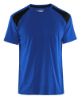 Afbeeldingen van BLÅKLÄDER T-shirt bi-colour 3379 korenblauw/zwart 2XL
