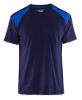 Afbeeldingen van BLÅKLÄDER T-shirt bi-colour 3379 marineblauw/korenblauw 2XL