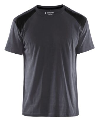 Afbeeldingen van BLÅKLÄDER T-shirt bi-colour 3379 medium grijs/zwart 2XL