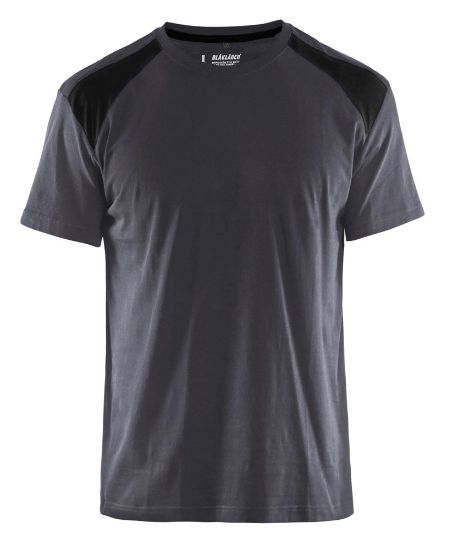 Afbeeldingen van BLÅKLÄDER T-shirt bi-colour 3379 medium grijs/zwart 4XL