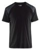 Afbeeldingen van BLÅKLÄDER T-shirt bi-colour 3379 zwart/donkergrijs 4XL