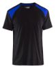 Afbeeldingen van BLÅKLÄDER T-shirt bi-colour 3379 zwart/korenblauw S