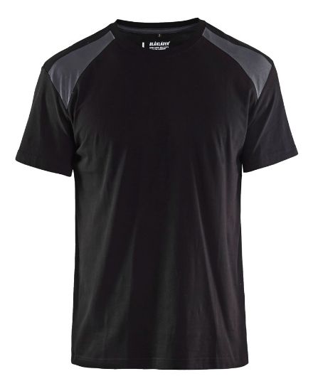 Afbeeldingen van BLÅKLÄDER T-shirt bi-colour 3379 zwart/medium grijs 2XL