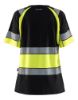 Afbeeldingen van BLÅKLÄDER T-shirt dames 3410 zwart/High Vis geel 2XL