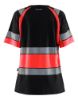 Afbeeldingen van BLÅKLÄDER T-shirt dames 3410 zwart/High Vis rood M