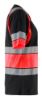 Afbeeldingen van BLÅKLÄDER T-shirt dames 3410 zwart/High Vis rood M