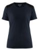 Afbeeldingen van BLÅKLÄDER T-shirt dames bi-colour 3479 donker marineblauw/zwart M