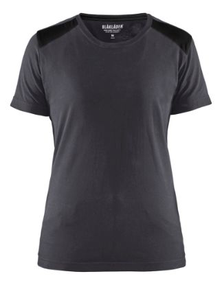 Afbeeldingen van BLÅKLÄDER T-shirt dames bi-colour 3479 medium grijs/zwart 2XL