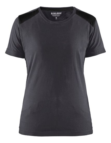 Afbeeldingen van BLÅKLÄDER T-shirt dames bi-colour 3479 medium grijs/zwart M
