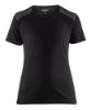 Afbeeldingen van BLÅKLÄDER T-shirt dames bi-colour 3479 zwart/donkergrijs S