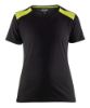 Afbeeldingen van BLÅKLÄDER T-shirt dames bi-colour 3479 zwart/High Vis geel S