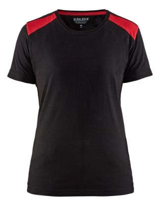Afbeeldingen van BLÅKLÄDER T-shirt dames bi-colour 3479 zwart/rood L