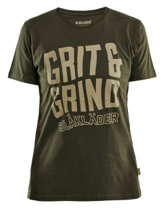 Afbeeldingen van BLÅKLÄDER T-shirt dames Grit & Grind 9409 donker herfstgroen 2XL