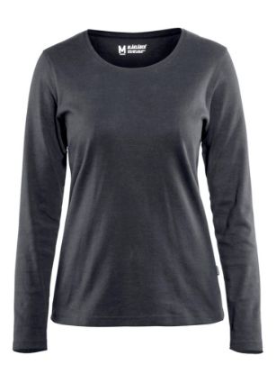 Afbeeldingen van BLÅKLÄDER T-shirt dames met lange mouwen 3301 donkergrijs L