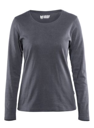 Afbeeldingen van BLÅKLÄDER T-shirt dames met lange mouwen 3301 grijs 3XL