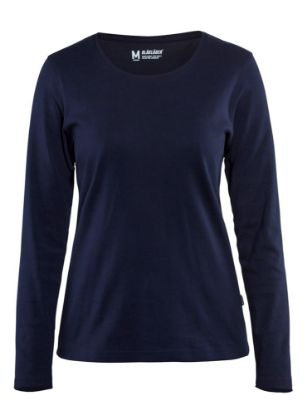 Afbeeldingen van BLÅKLÄDER T-shirt dames met lange mouwen 3301 marineblauw 3XL