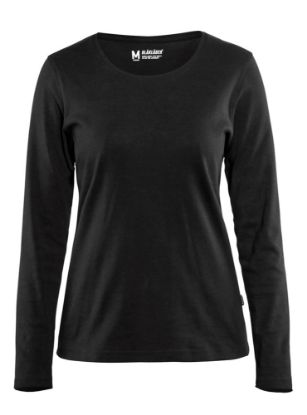 Afbeeldingen van BLÅKLÄDER T-shirt dames met lange mouwen 3301 zwart XL