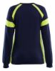 Afbeeldingen van BLÅKLÄDER T-shirt dames met lange mouwen Visible 3521 marineblauw/High Vis geel 2XL