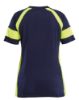 Afbeeldingen van BLÅKLÄDER T-shirt dames Visible 3524 marineblauw/High Vis geel 3XL