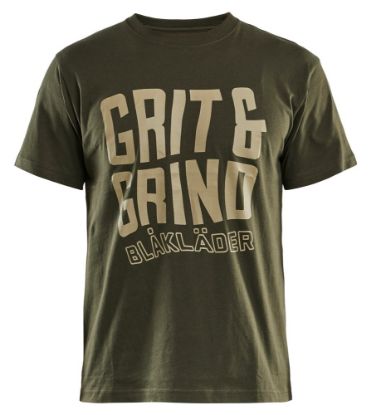 Afbeeldingen van BLÅKLÄDER T-shirt Grit & Grind 9421 donker herfstgroen S