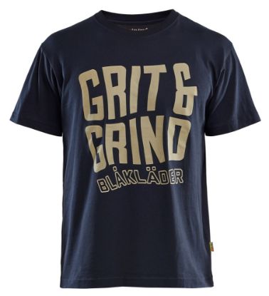 Afbeeldingen van BLÅKLÄDER T-shirt Grit & Grind 9421 donker marineblauw 4XL