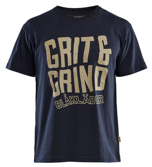 Afbeeldingen van BLÅKLÄDER T-shirt Grit & Grind 9421 donker marineblauw 3XL