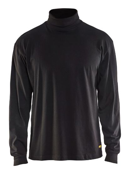 Afbeeldingen van BLÅKLÄDER T-shirt met lange mouwen met rolkraag/3320 zwart M