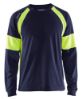 Afbeeldingen van BLÅKLÄDER T-shirt met lange mouwen Visible 3520 marineblauw/High Vis geel 7XL