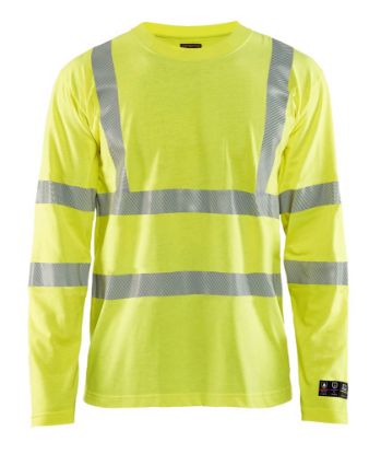 Afbeeldingen van BLÅKLÄDER T-shirt Multinorm met lange mouwen 3481 High Vis geel 2XL