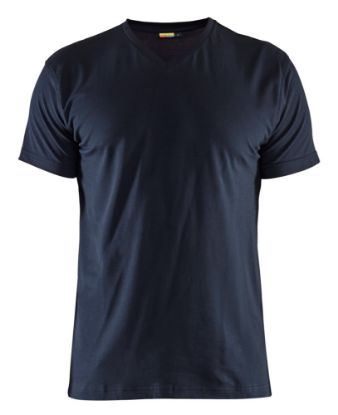 Afbeeldingen van BLÅKLÄDER T-shirt V-hals 3360 donker marineblauw 2XL