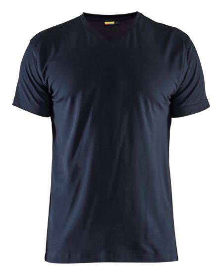 Afbeeldingen van BLÅKLÄDER T-shirt V-hals 3360 donker marineblauw 2XL