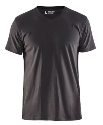 Afbeeldingen van BLÅKLÄDER T-shirt V-hals 3360 donkergrijs 2XL
