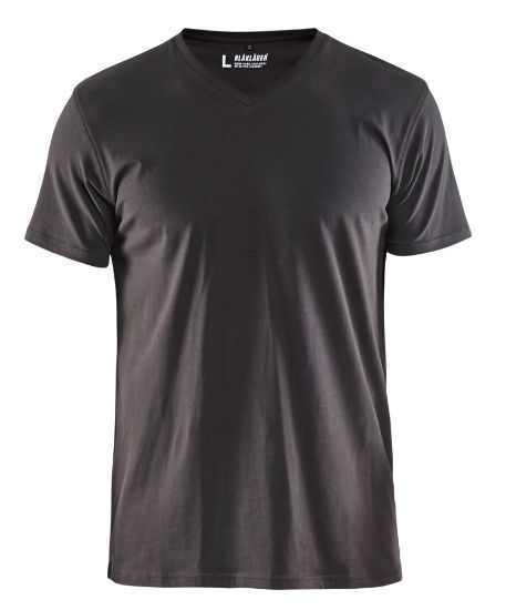 Afbeeldingen van BLÅKLÄDER T-shirt V-hals 3360 donkergrijs S
