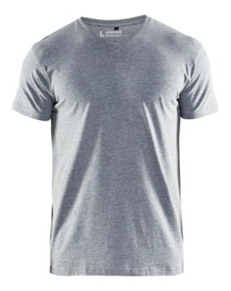 Afbeeldingen van BLÅKLÄDER T-shirt V-hals 3360 grijs mêlee 2XL