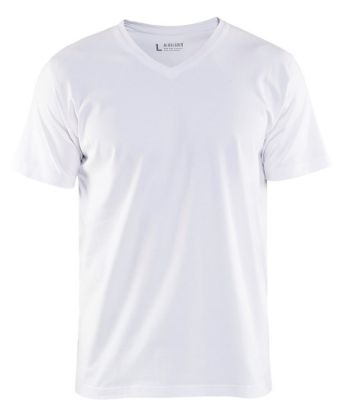 Afbeeldingen van BLÅKLÄDER T-shirt V-hals 3360 wit 2XL