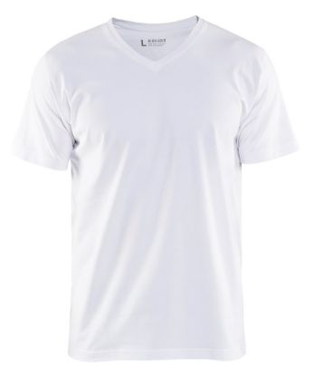 Afbeeldingen van BLÅKLÄDER T-shirt V-hals 3360 wit S